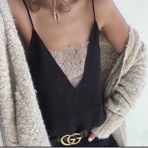 free people deep v lace bandeau cami